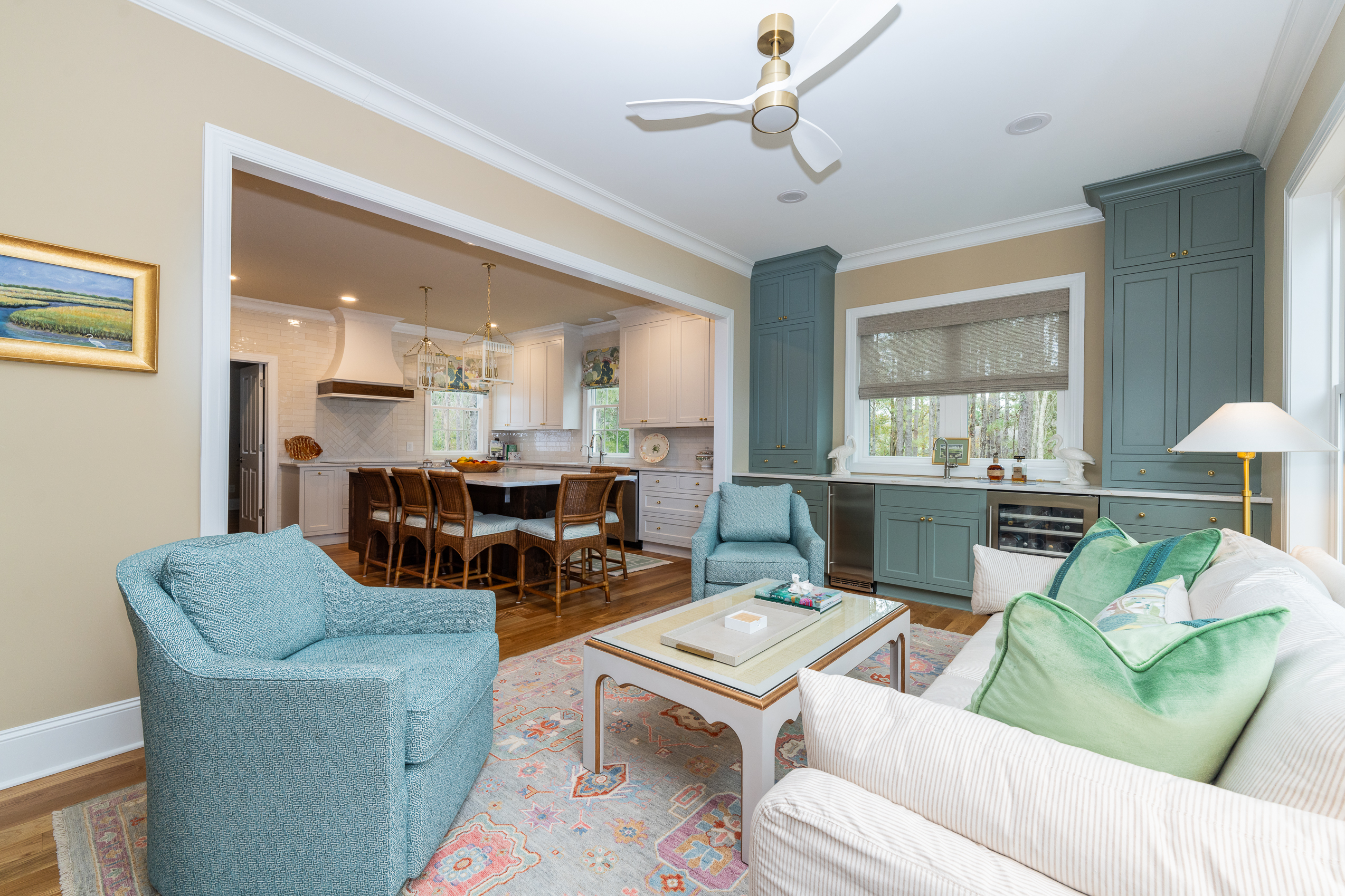 Livingroom in Pawleys Island, South Carolina, Capalbo Designs and Remodels